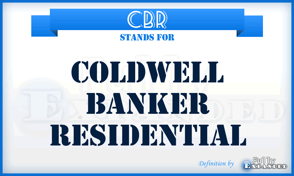 CBR - Coldwell Banker Residential