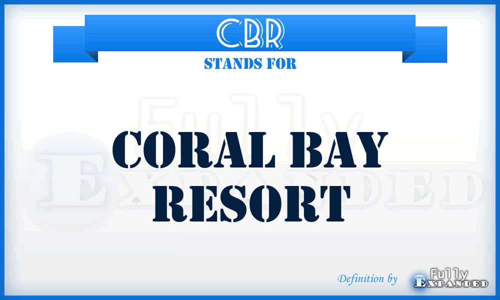 CBR - Coral Bay Resort