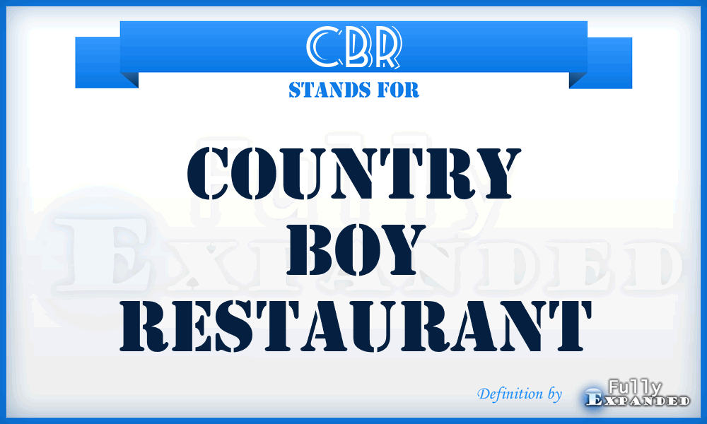 CBR - Country Boy Restaurant