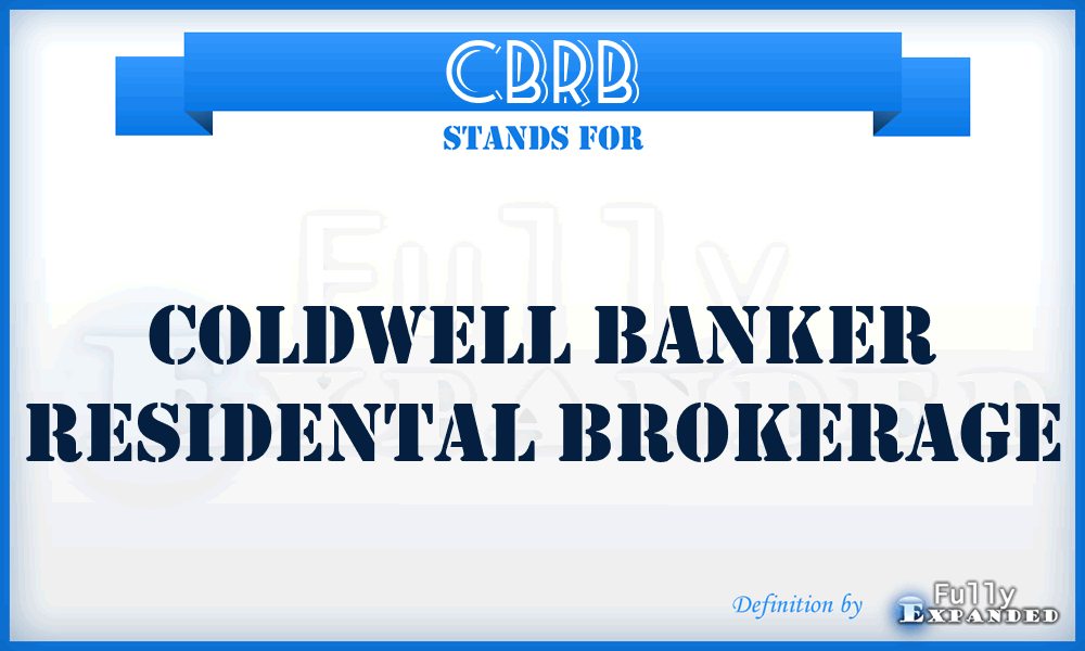 CBRB - Coldwell Banker Residental Brokerage