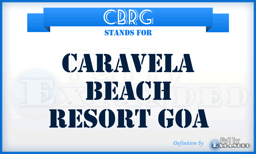 CBRG - Caravela Beach Resort Goa