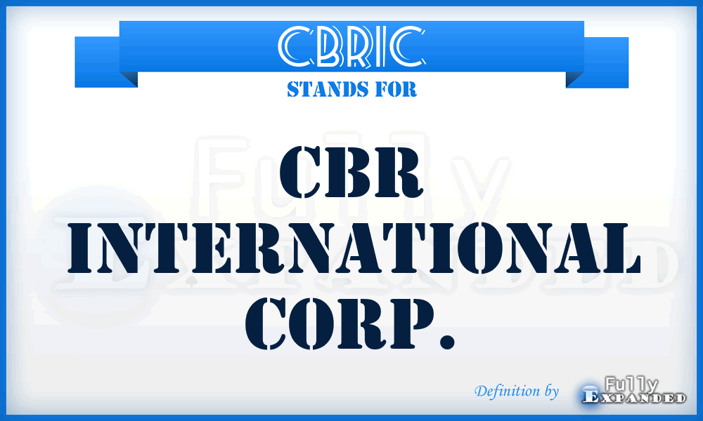 CBRIC - CBR International Corp.