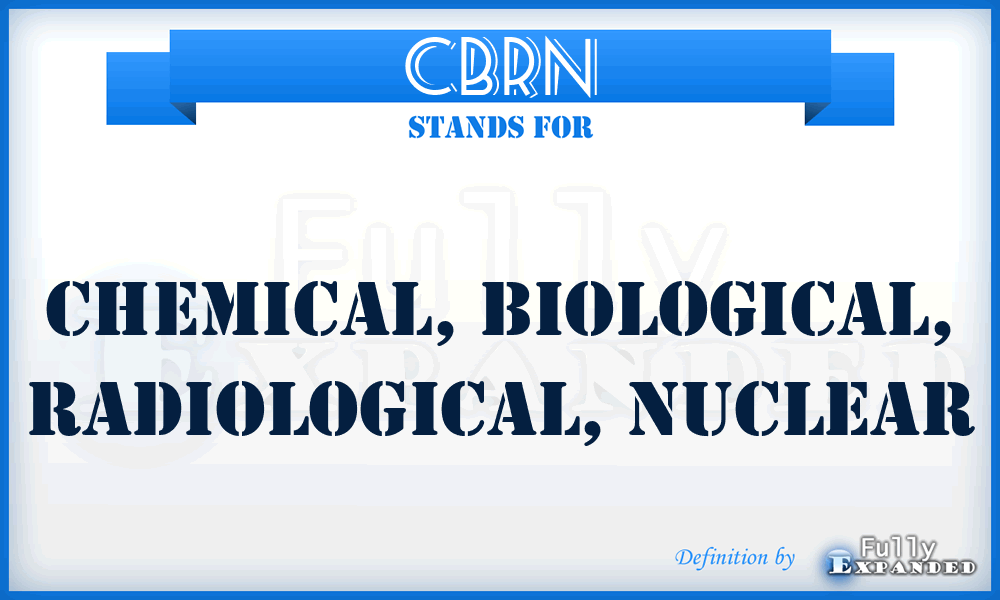 CBRN - Chemical, Biological, Radiological, Nuclear
