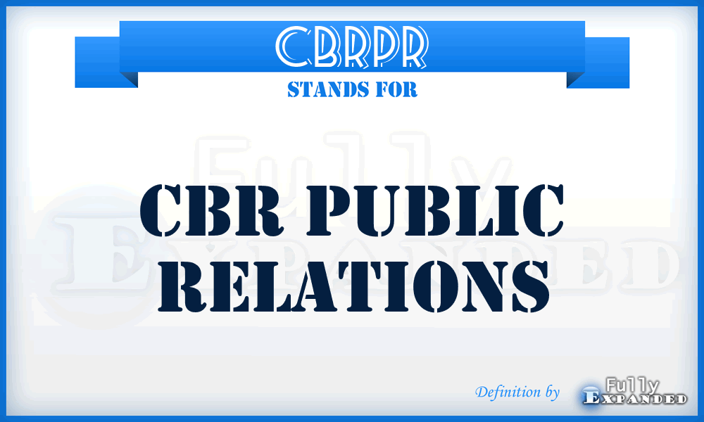 CBRPR - CBR Public Relations