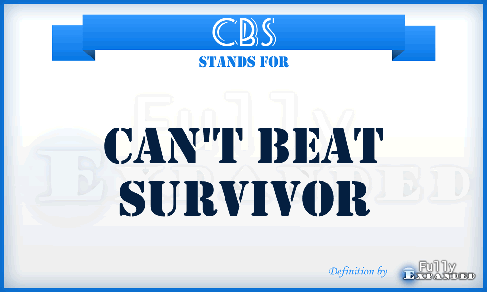 CBS - Can't Beat Survivor
