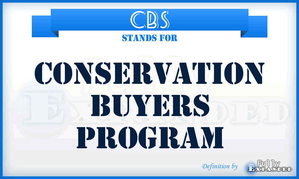 CBS - Conservation Buyers Program