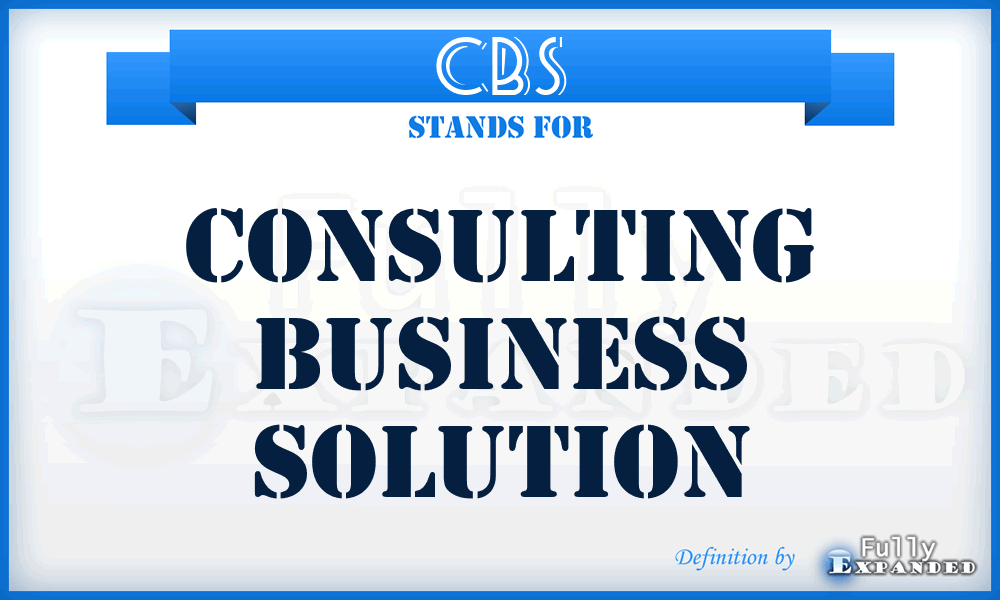 CBS - Consulting Business Solution