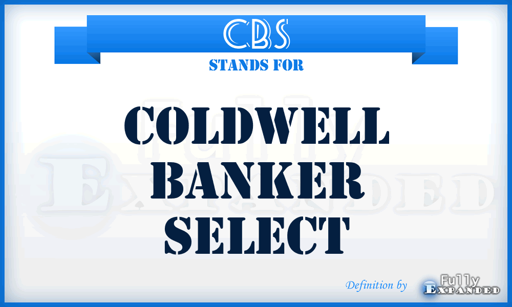 CBS - Coldwell Banker Select