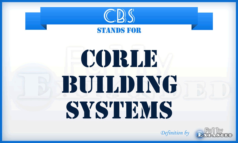 CBS - Corle Building Systems