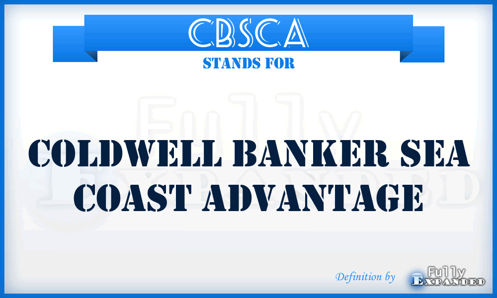 CBSCA - Coldwell Banker Sea Coast Advantage