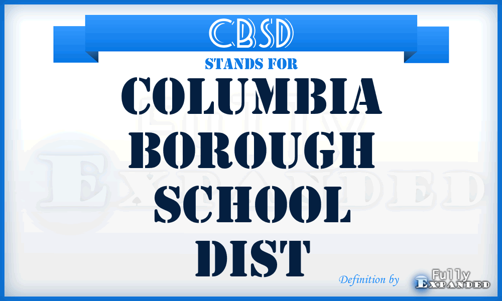 CBSD - Columbia Borough School Dist