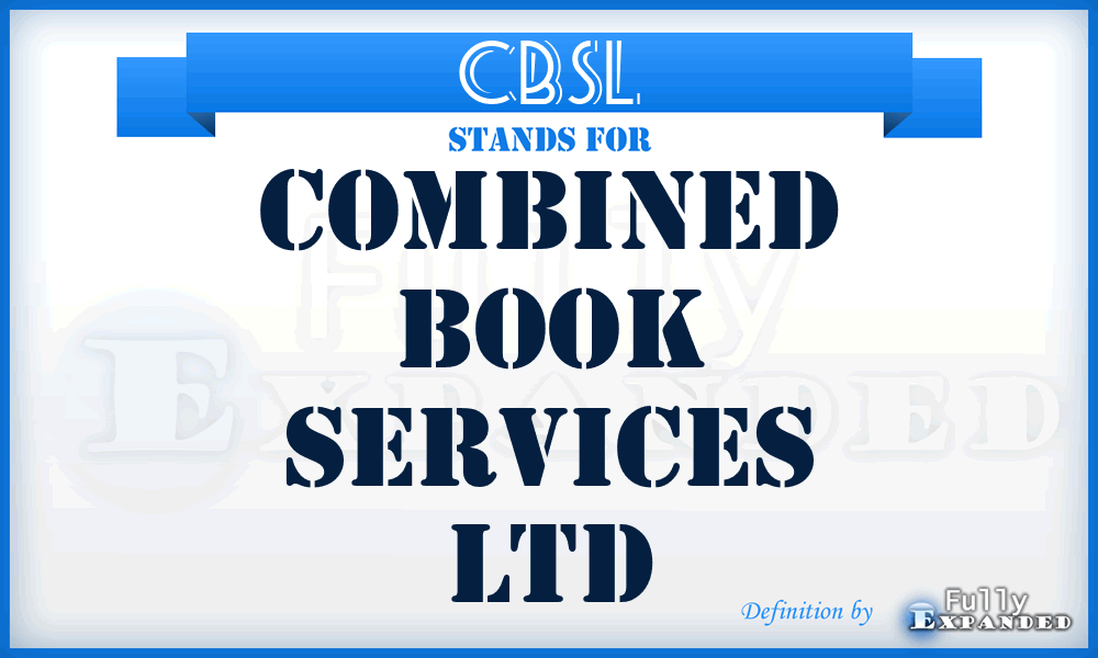 CBSL - Combined Book Services Ltd