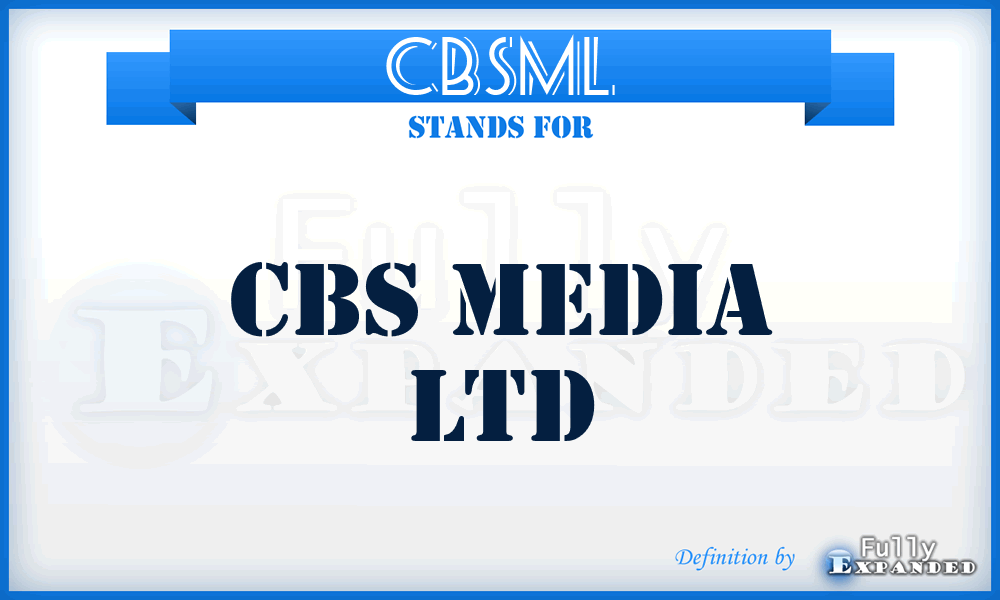 CBSML - CBS Media Ltd