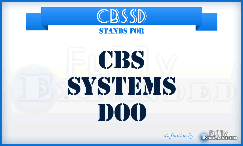 CBSSD - CBS Systems Doo