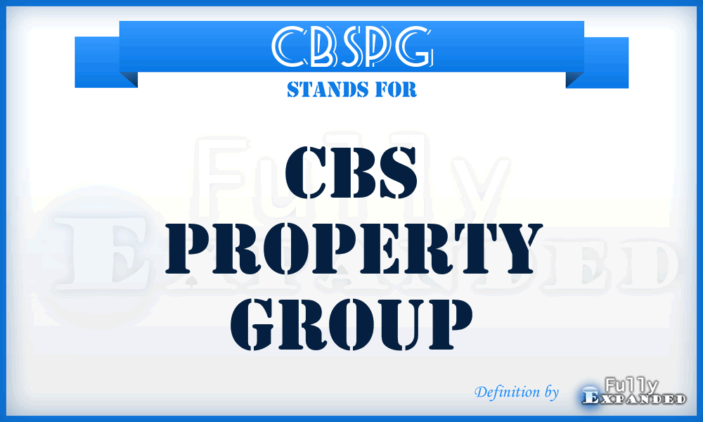 CBSPG - CBS Property Group