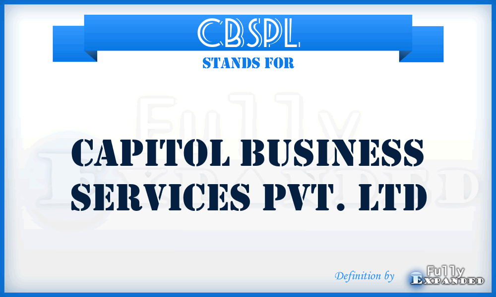 CBSPL - Capitol Business Services Pvt. Ltd