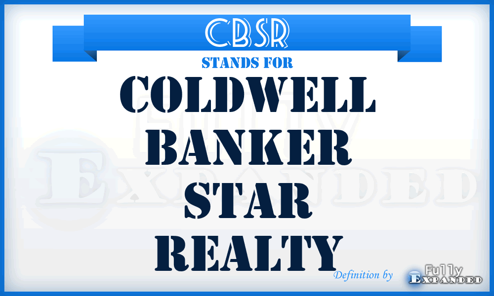 CBSR - Coldwell Banker Star Realty