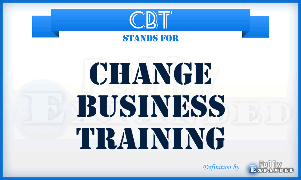 CBT - Change Business Training