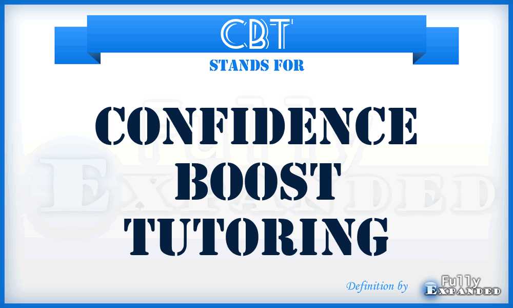 CBT - Confidence Boost Tutoring