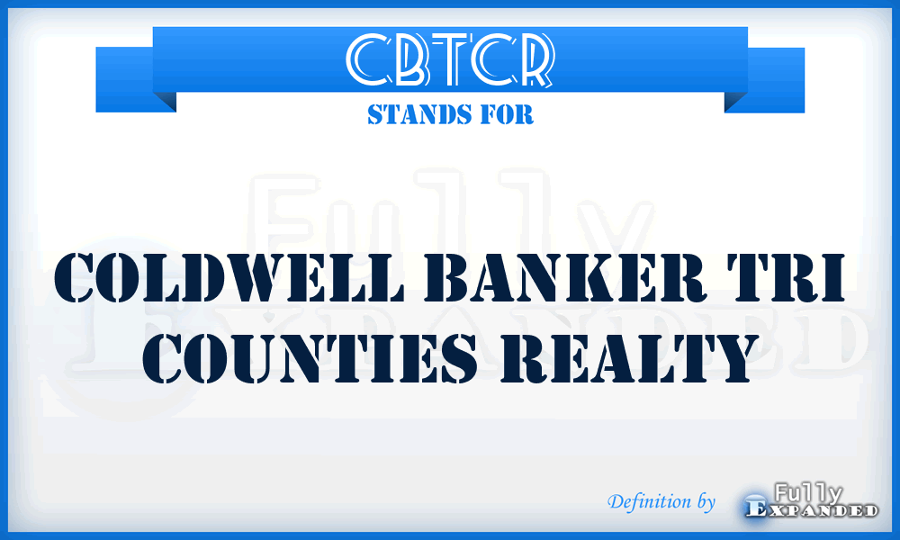 CBTCR - Coldwell Banker Tri Counties Realty