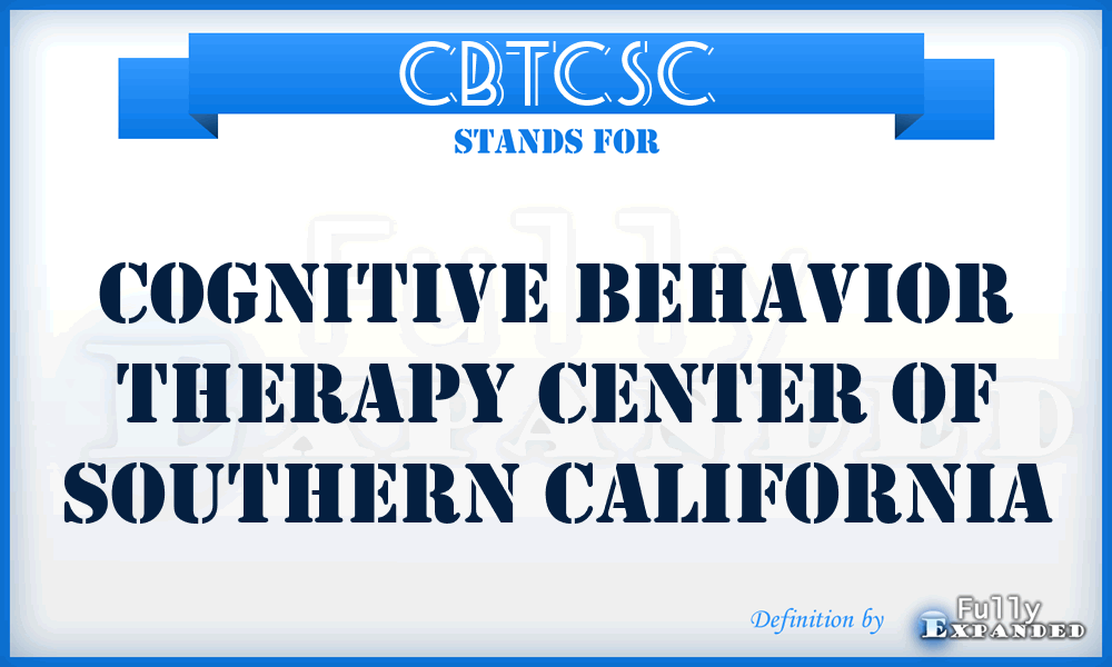 CBTCSC - Cognitive Behavior Therapy Center of Southern California