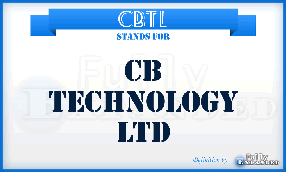 CBTL - CB Technology Ltd