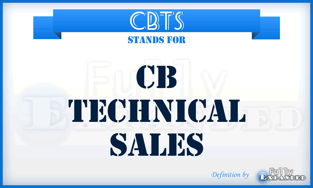 CBTS - CB Technical Sales