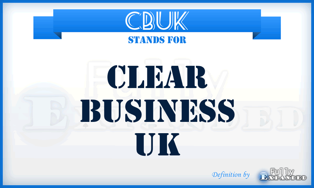 CBUK - Clear Business UK