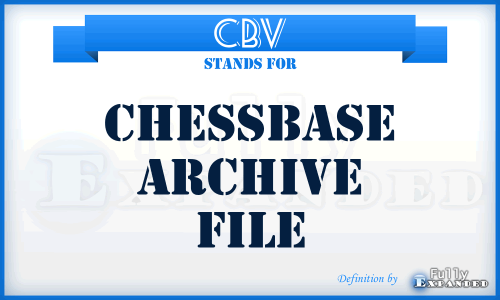 CBV - ChessBase Archive file