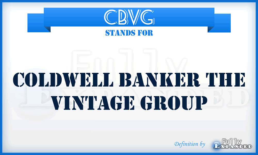 CBVG - Coldwell Banker the Vintage Group