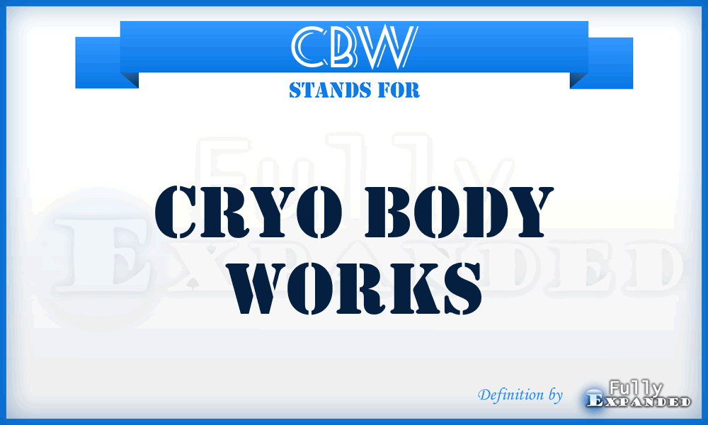 CBW - Cryo Body Works