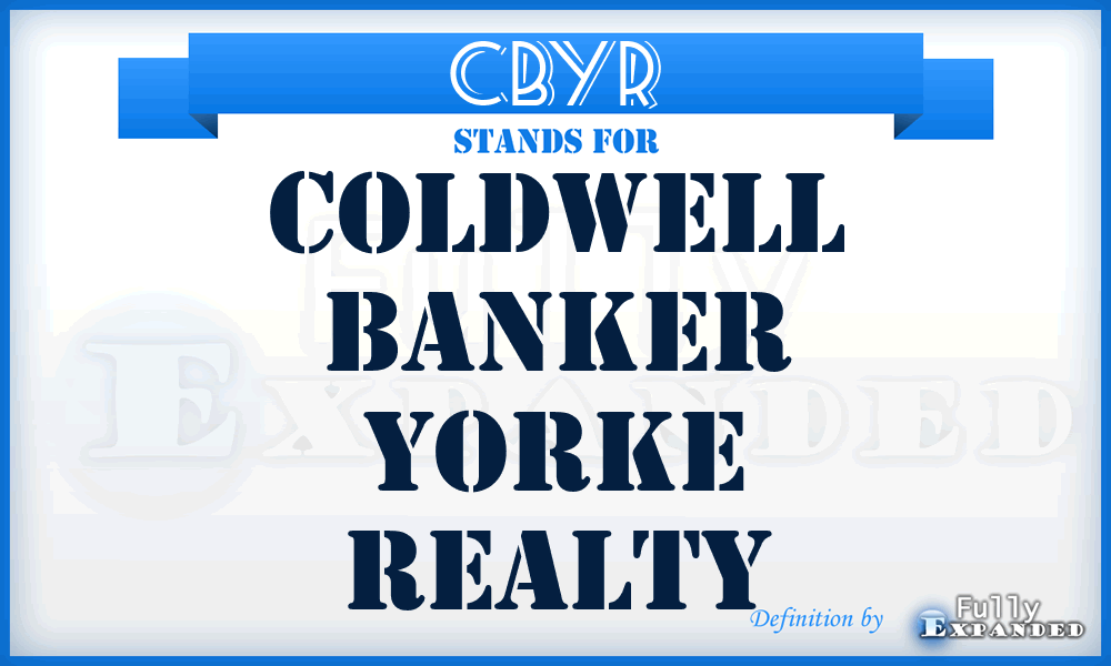 CBYR - Coldwell Banker Yorke Realty