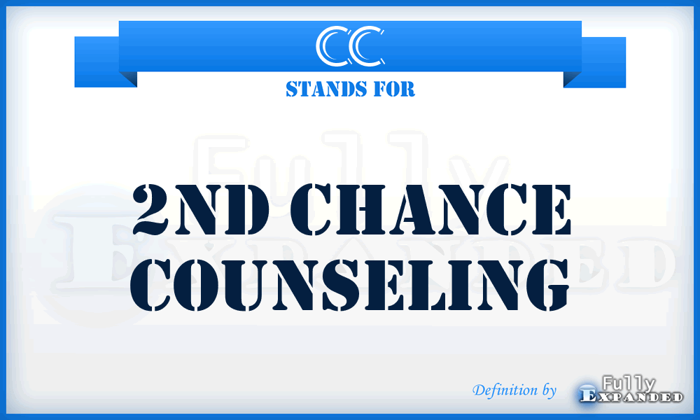 CC - 2nd Chance Counseling