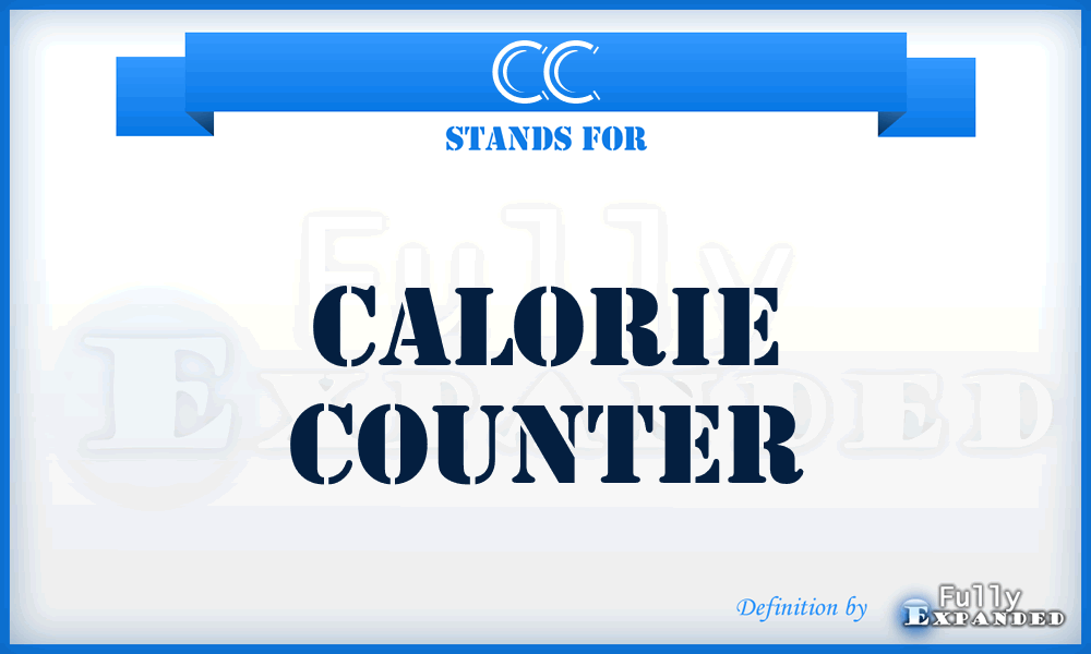 CC - Calorie Counter