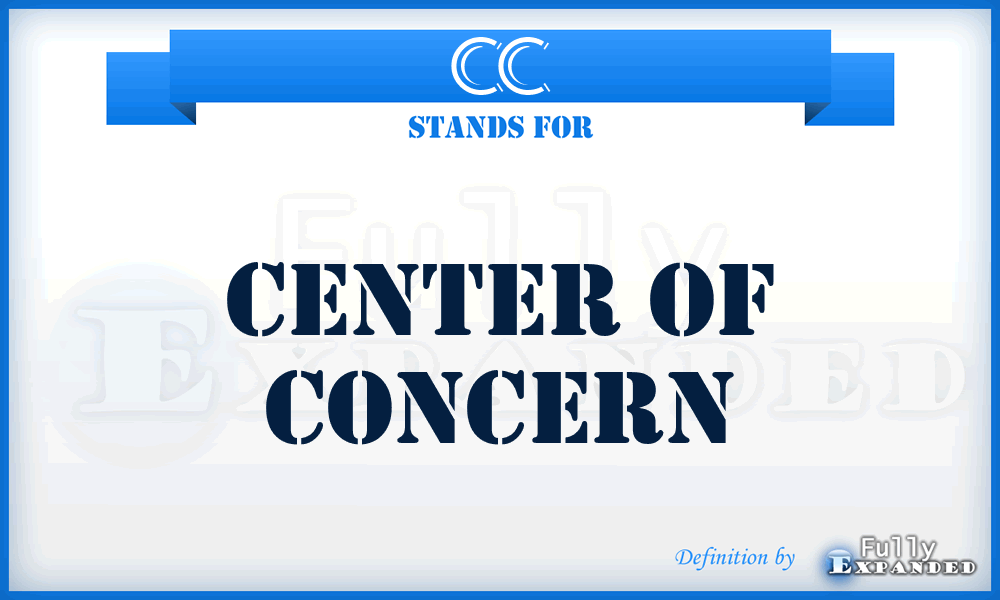 CC - Center of Concern