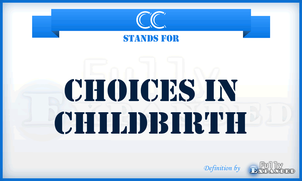 CC - Choices in Childbirth