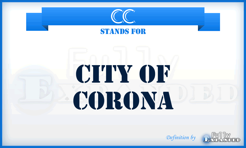 CC - City of Corona