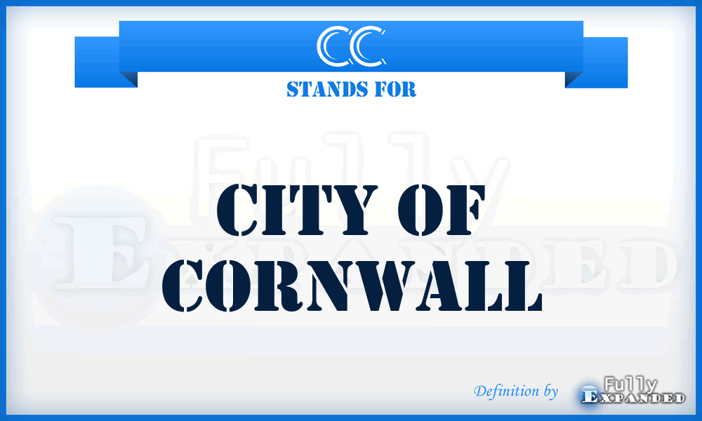 CC - City of Cornwall