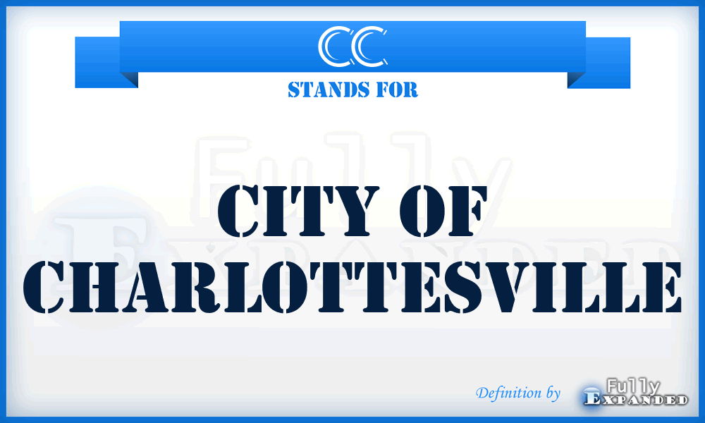 CC - City of Charlottesville