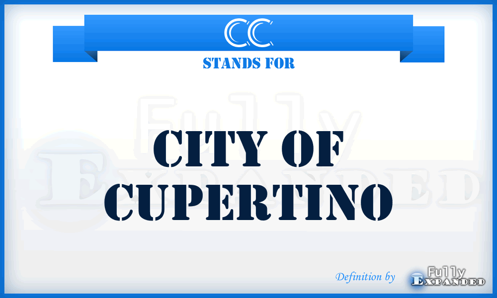 CC - City of Cupertino