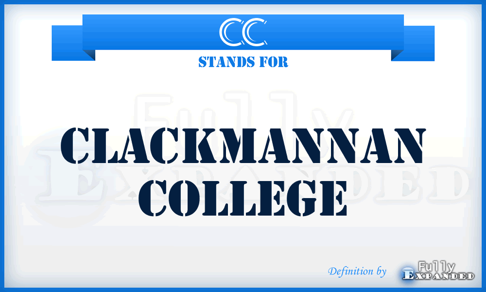 CC - Clackmannan College