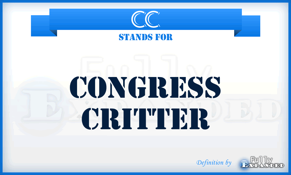 CC - Congress Critter