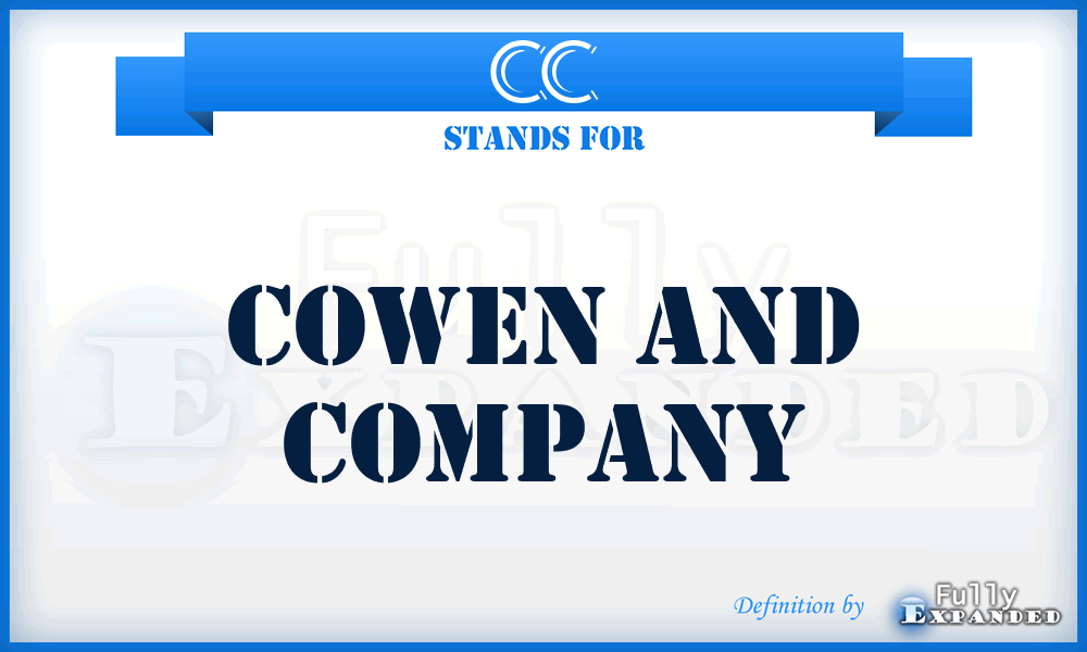 CC - Cowen and Company