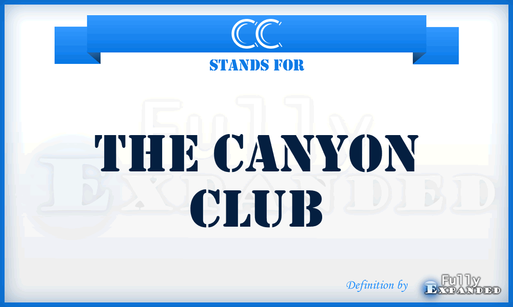 CC - The Canyon Club