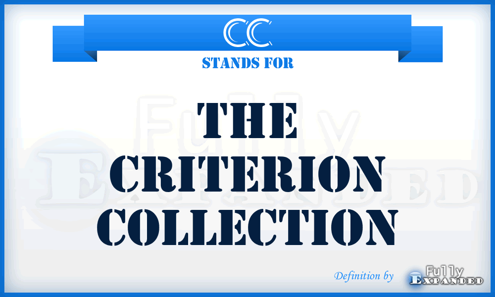 CC - The Criterion Collection