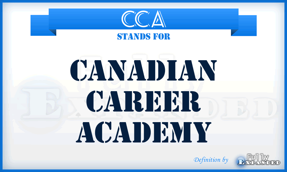 CCA - Canadian Career Academy