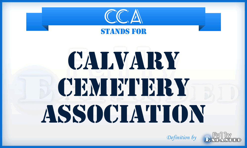CCA - Calvary Cemetery Association