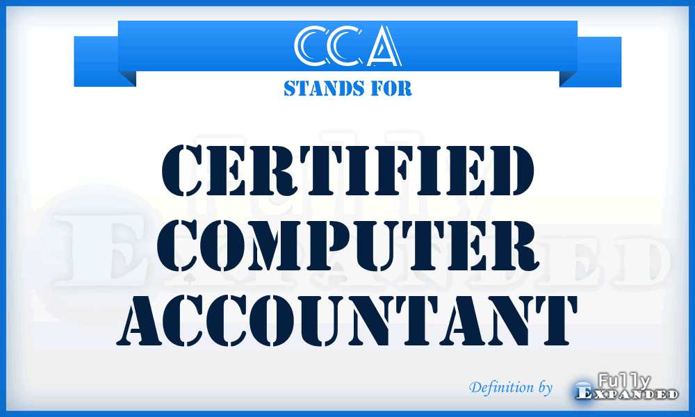 CCA - Certified Computer Accountant