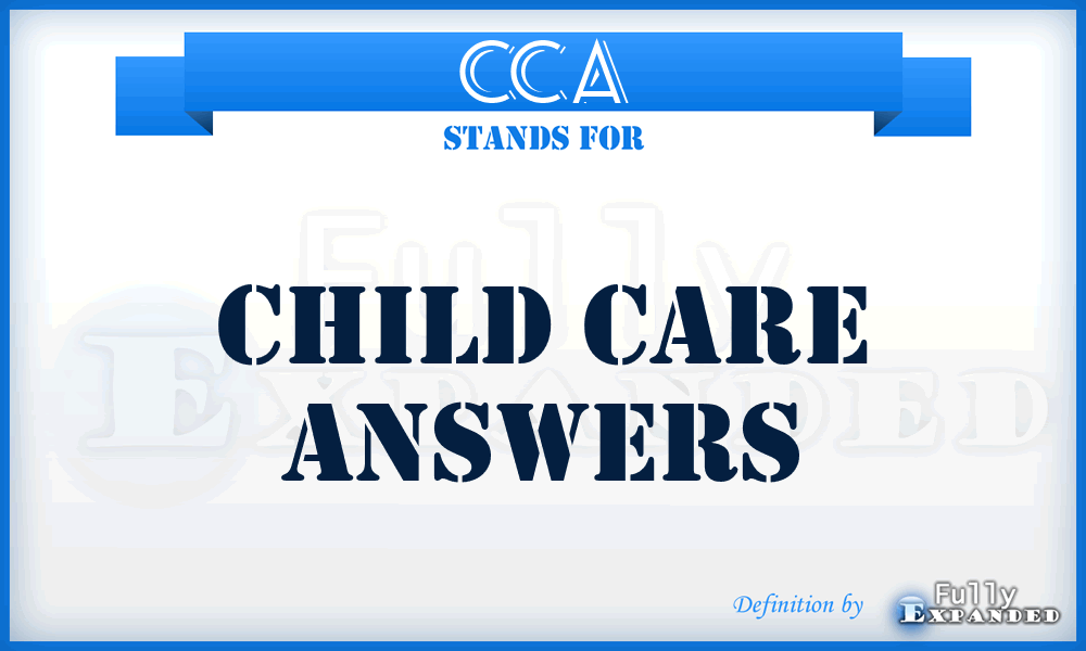 CCA - Child Care Answers