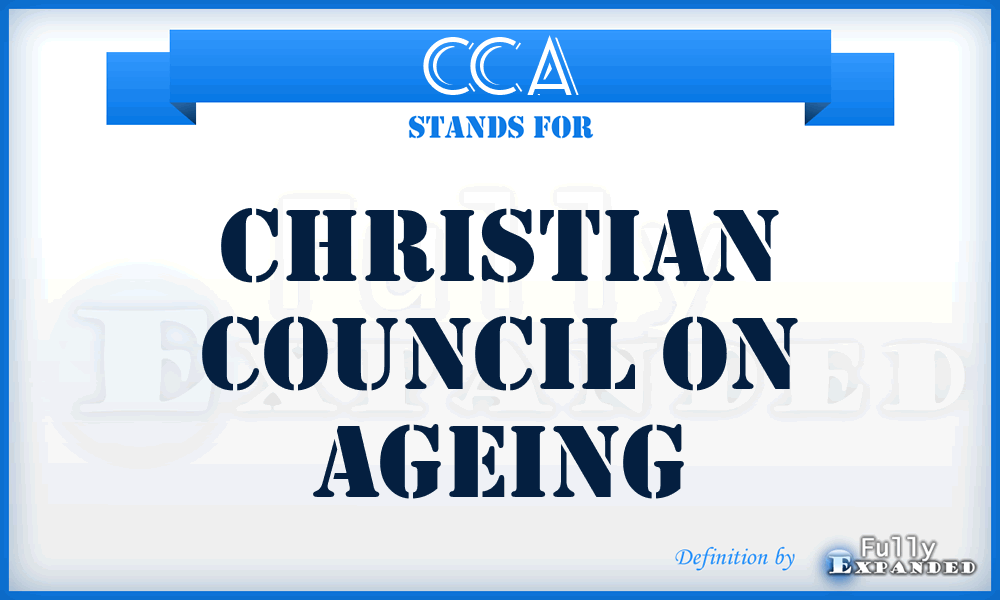 CCA - Christian Council on Ageing